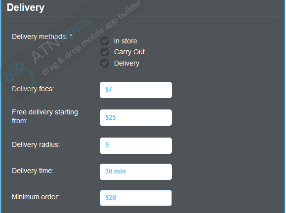 E-Commerce delivery info